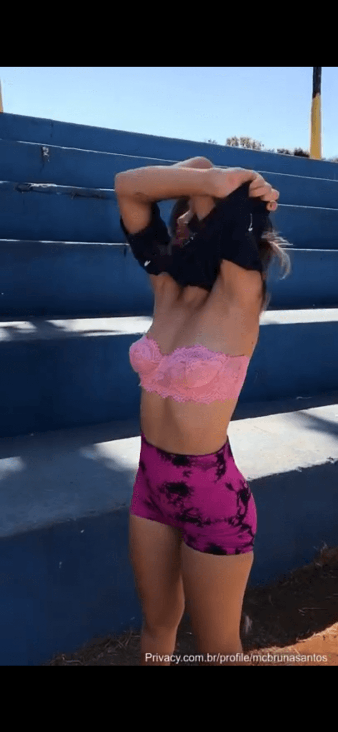 Cute petite brunette Bruna changing her clothes ?