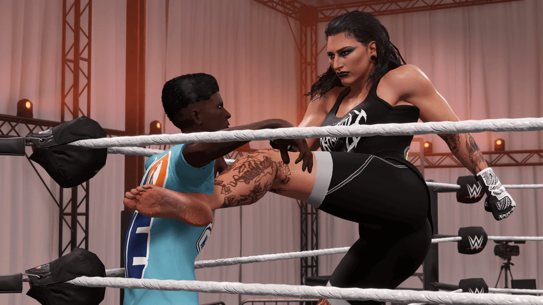 Giant Rhea Ripley Ballbusting