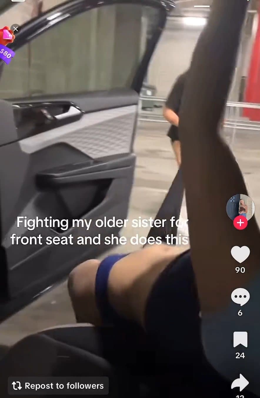 prank- sister pantsed tiktok