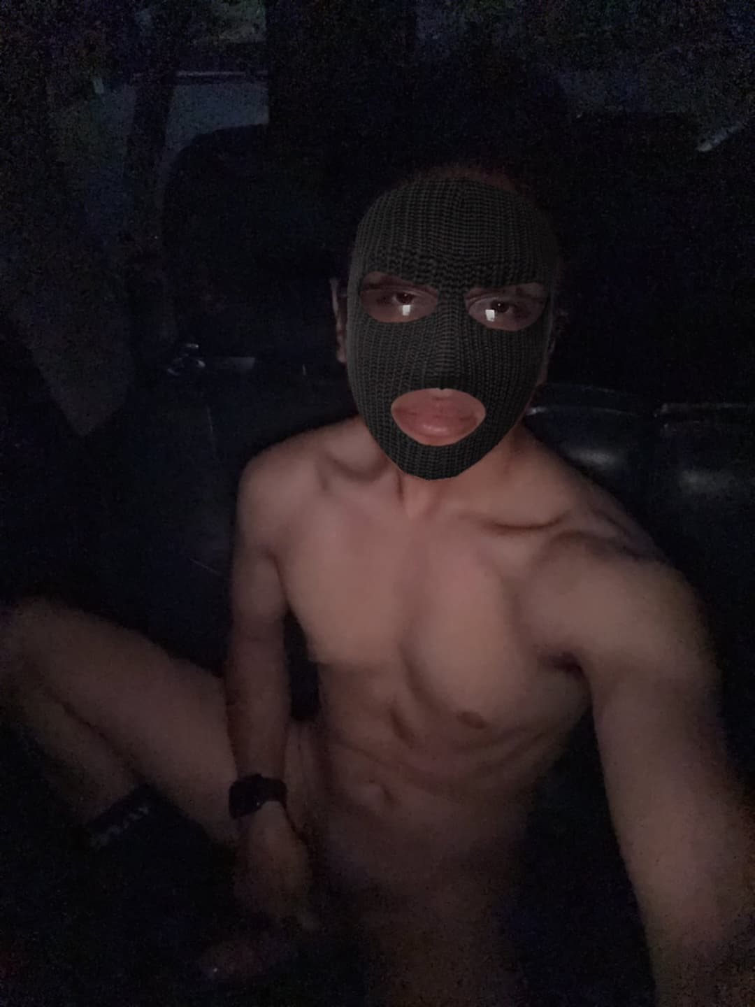 latino gets so fucking horny in his car and gets naked