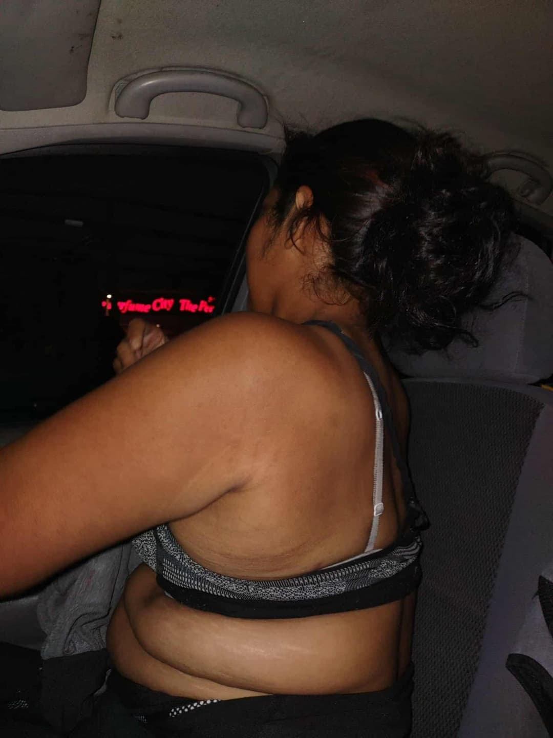 Mexican Dick Sucker strips and swallows cum in car
