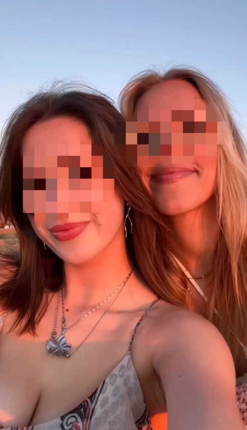 Two college girls love showing off