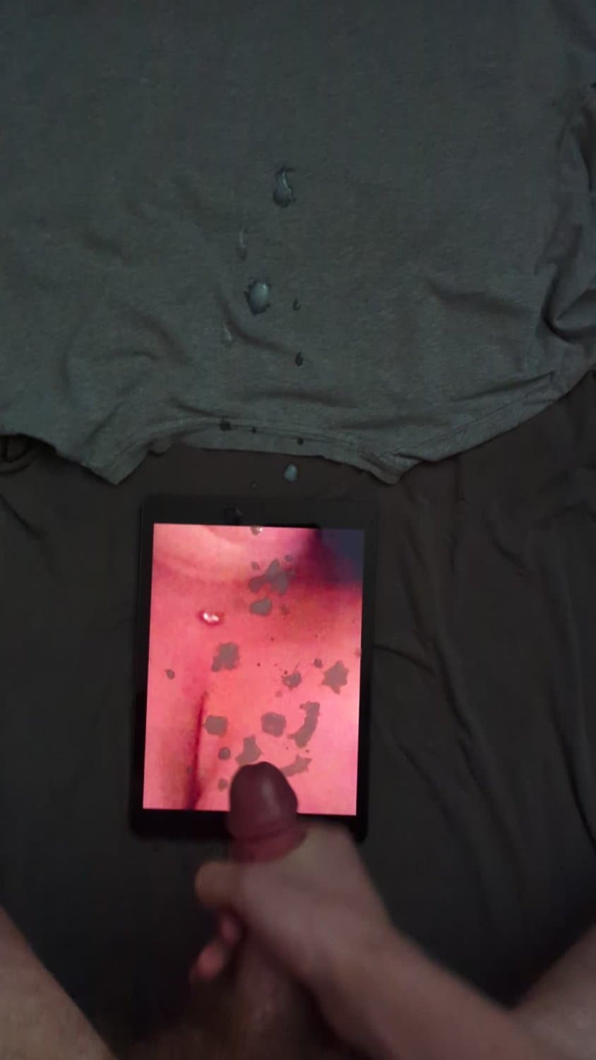 Huge cum shot for busty slut - cum trib submission