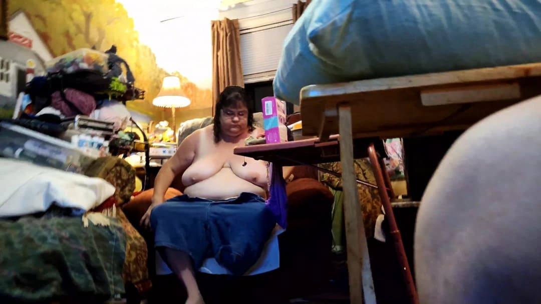 Big Tit BBW Amputee Wife Getting Ready Road Trip