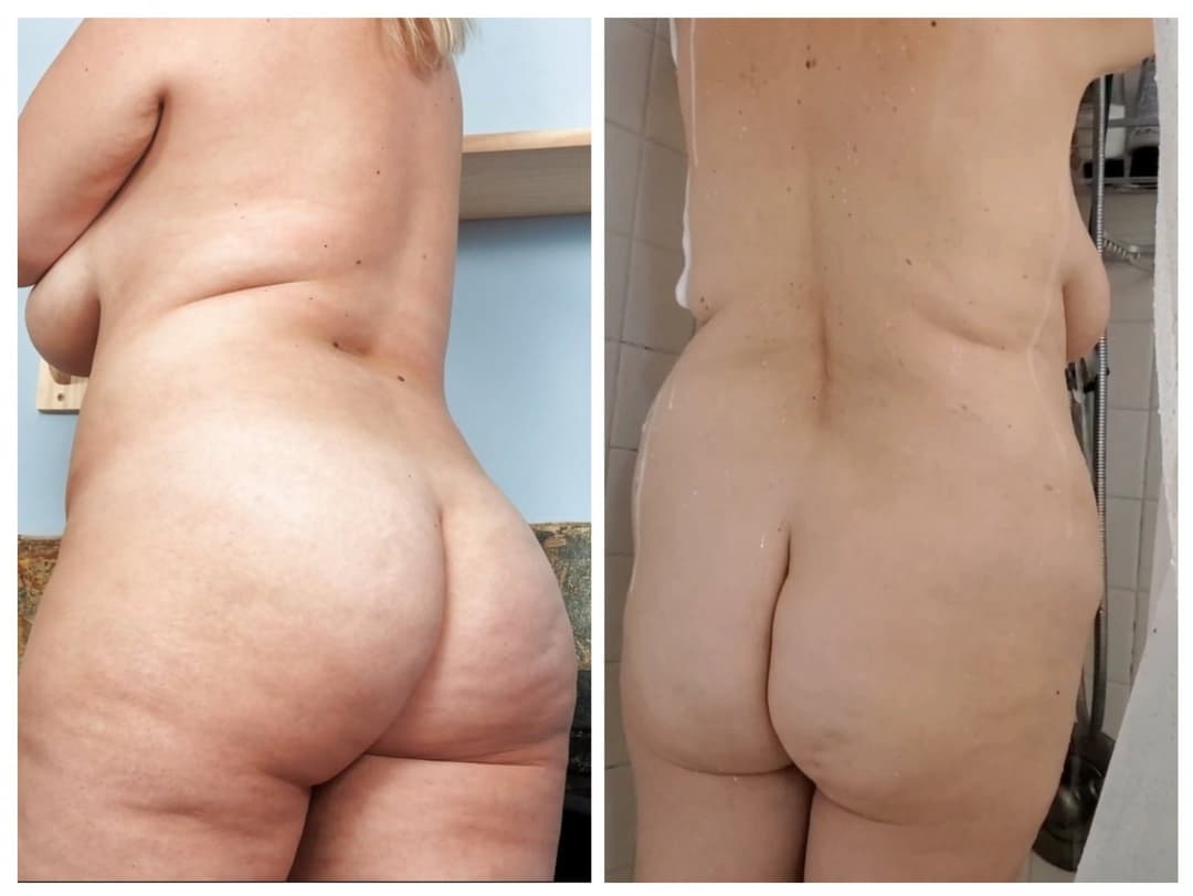 COLLAGE Side by Side Comparison Blonde wifes