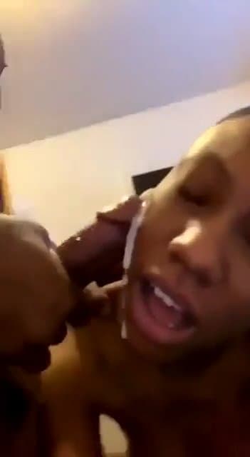 Slim Take Big Nut On Cheek