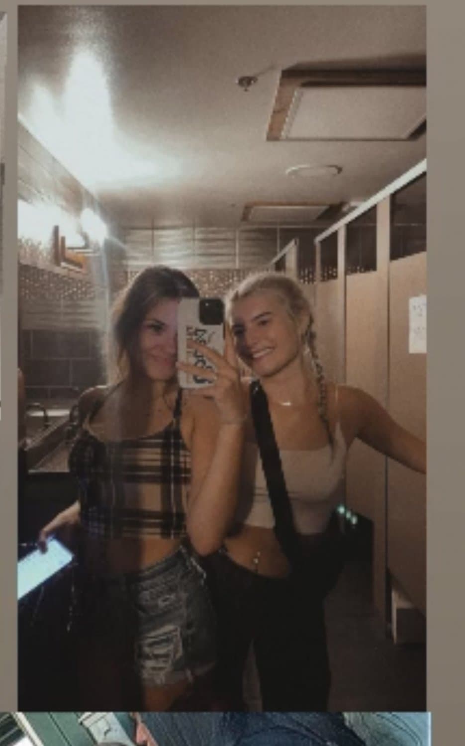 Hot Girls always go for the mean guys. Biker guy was making out with both of them as they strokedhim