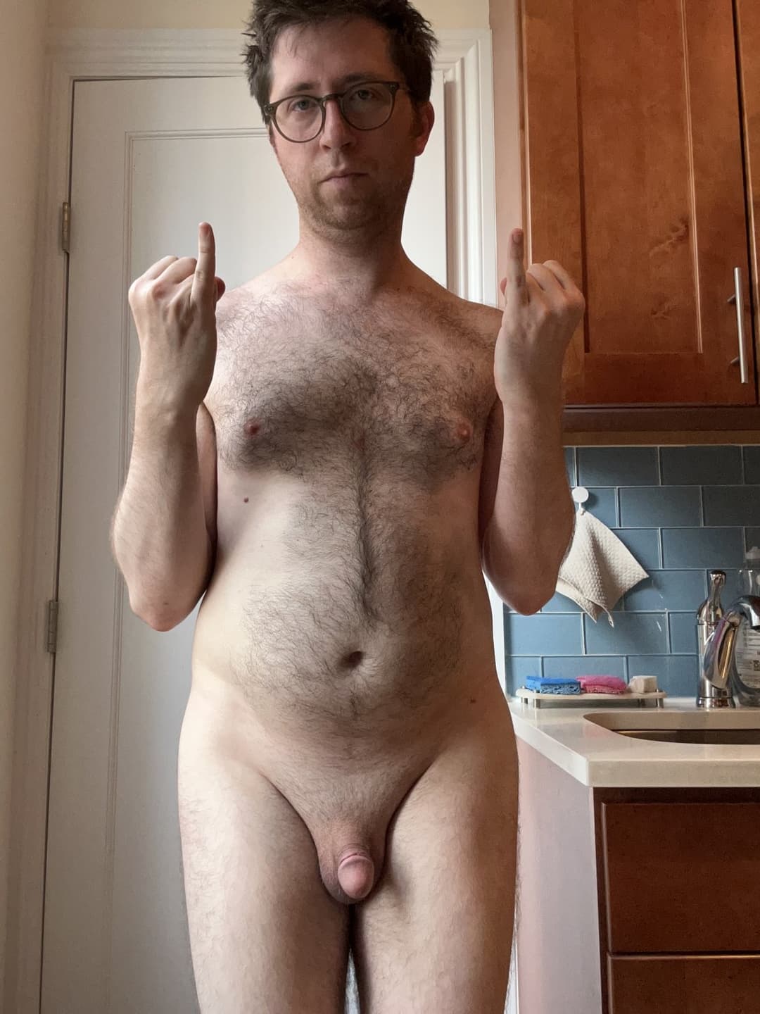 Click to view full size Laugh at this naked nerdy panty-wearing little dick loser!