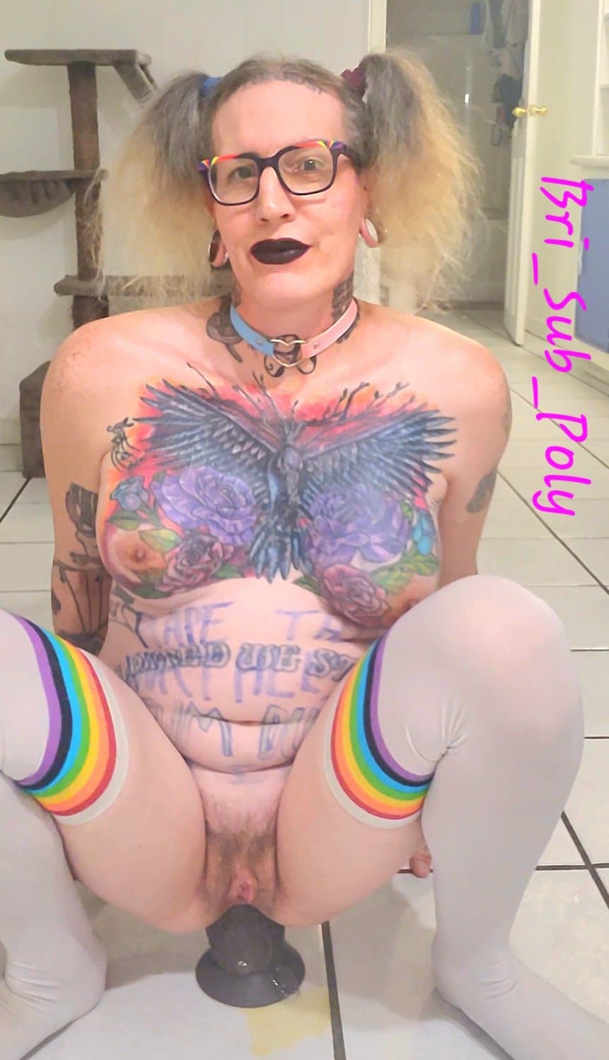 Bouncing on giant toy to keep that sloppy asshole permanently ruined and drinking piss