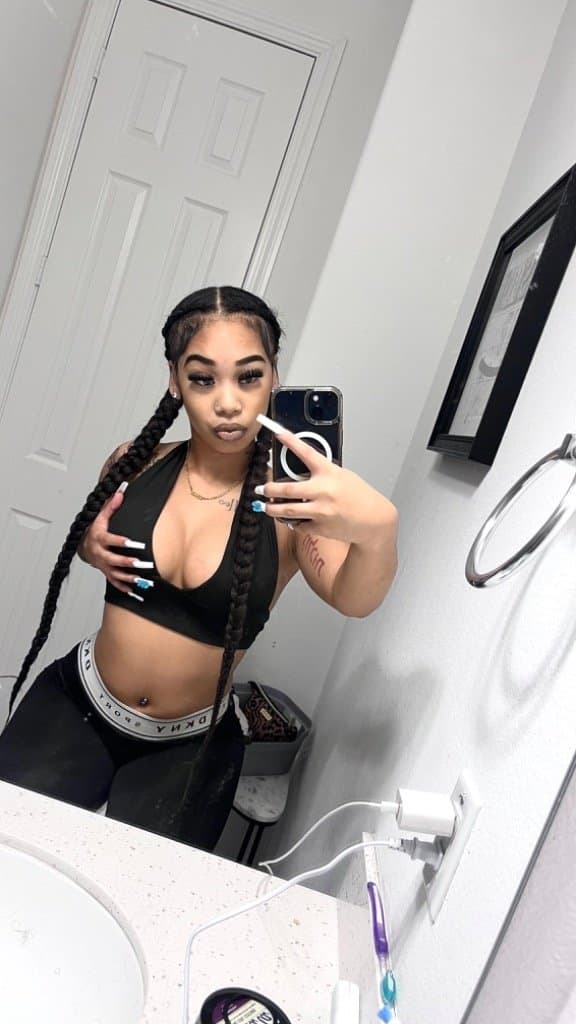 Young petite black girl and throw it back and take it in the ass