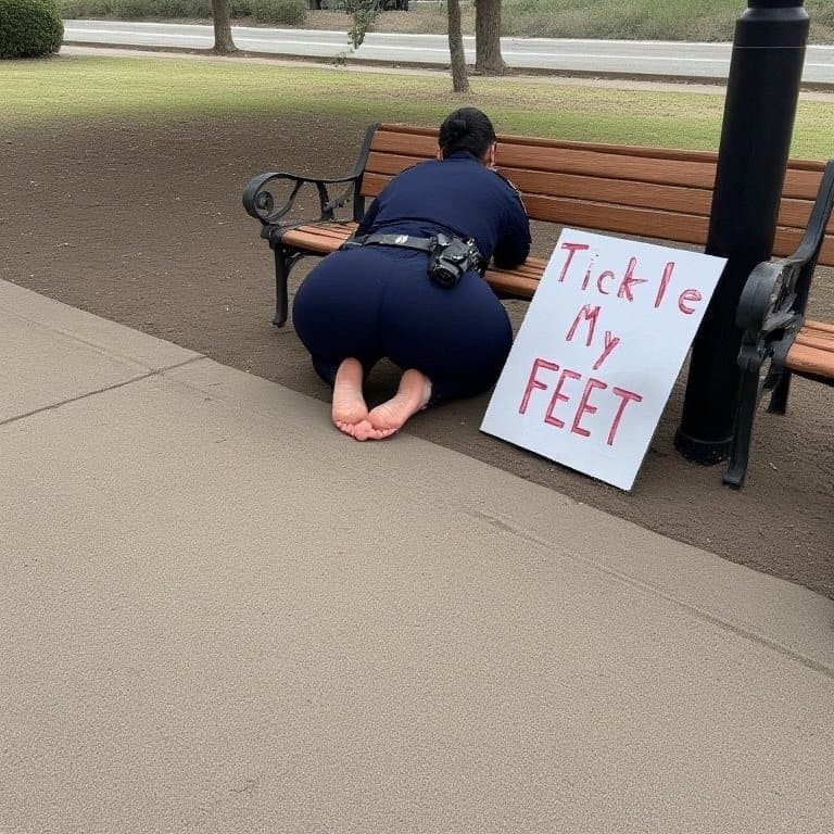 Latina officers want their bare feet tickled and played with