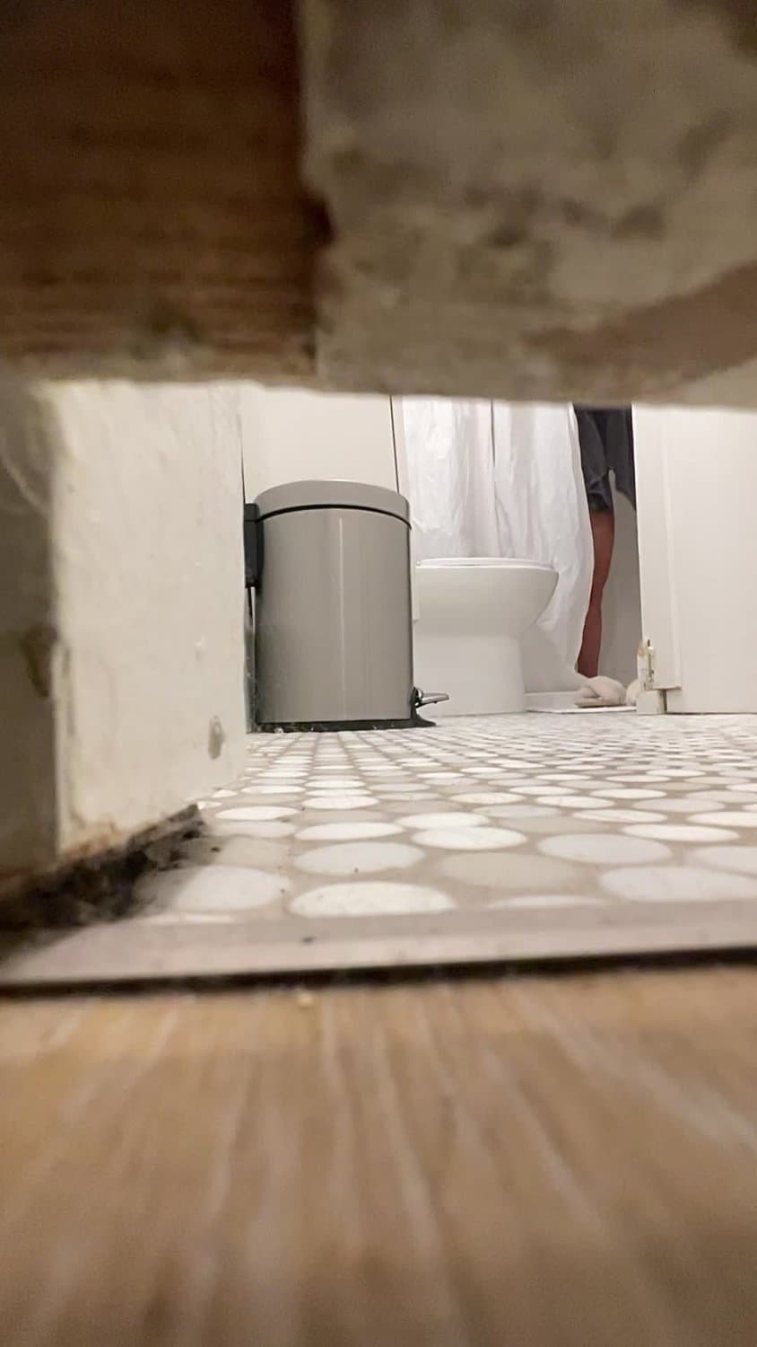 Caught roommate in the shower