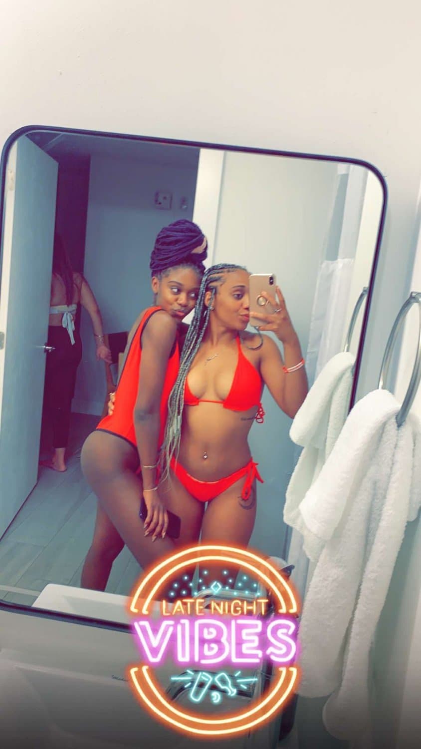 Sexy casual ebony babe mya