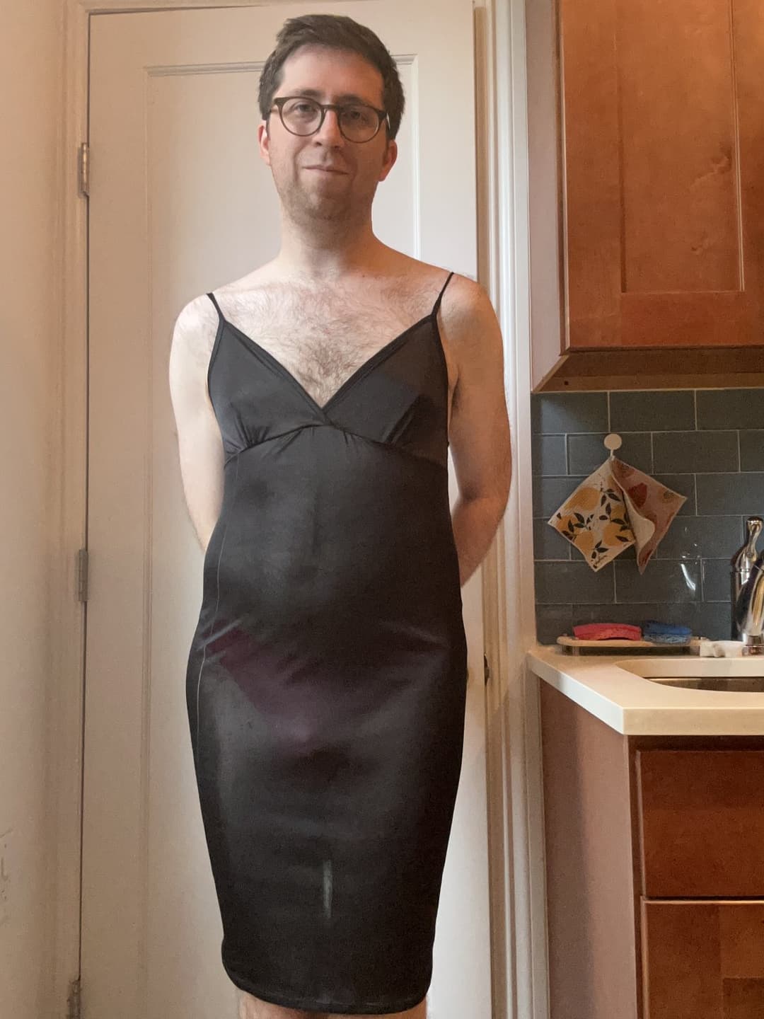 Click to view full size Laugh at this naked nerdy panty-wearing little dick loser!