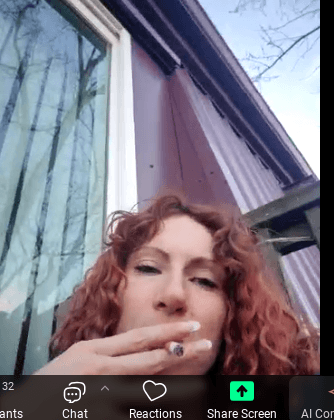 sexy redhead smoker