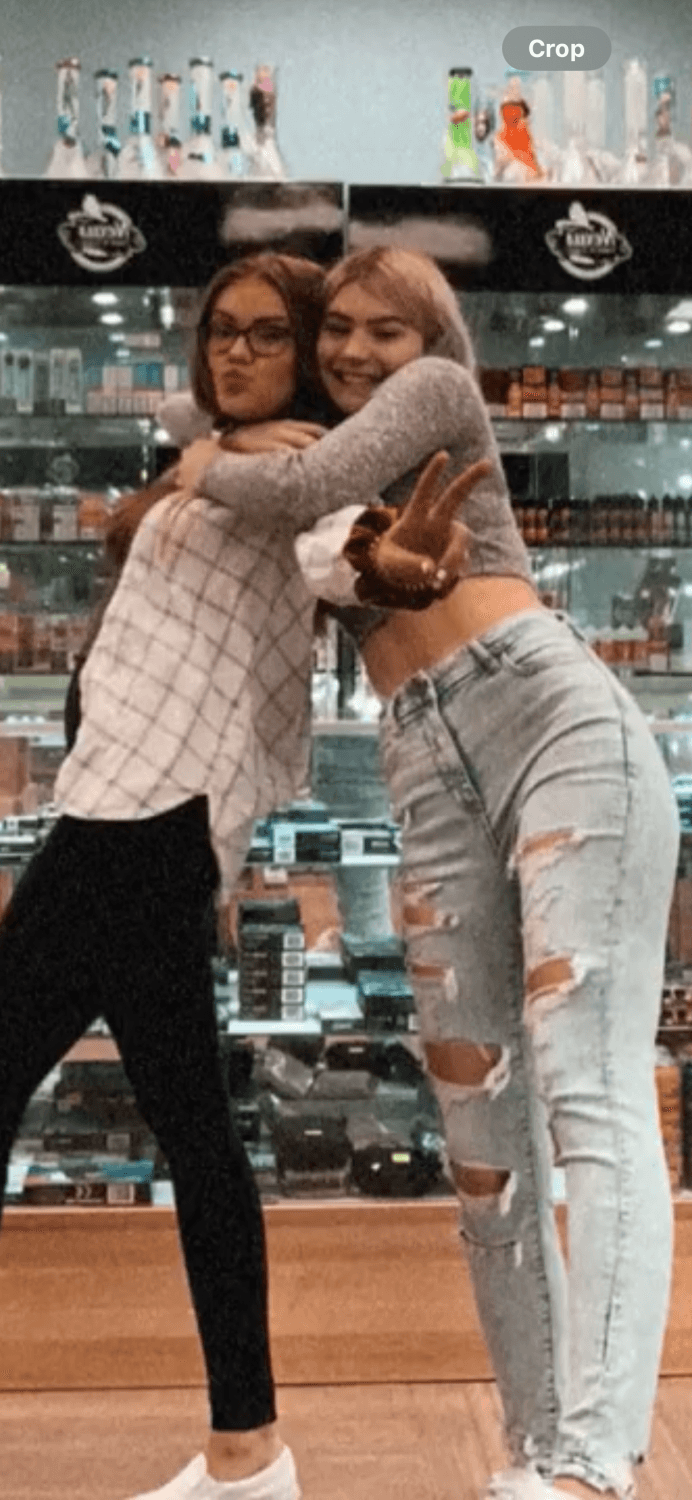 Hot Girls always go for the mean guys. Biker guy was making out with both of them as they strokedhim