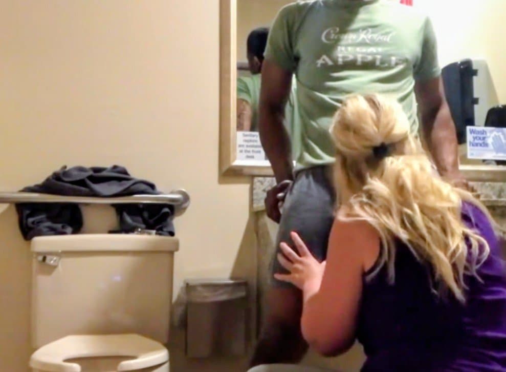 Mesa Dentist Office Blowjob & Fuck Bathroom Counter YOUNG BBC cock vs. My 50+ White Pussy Christine