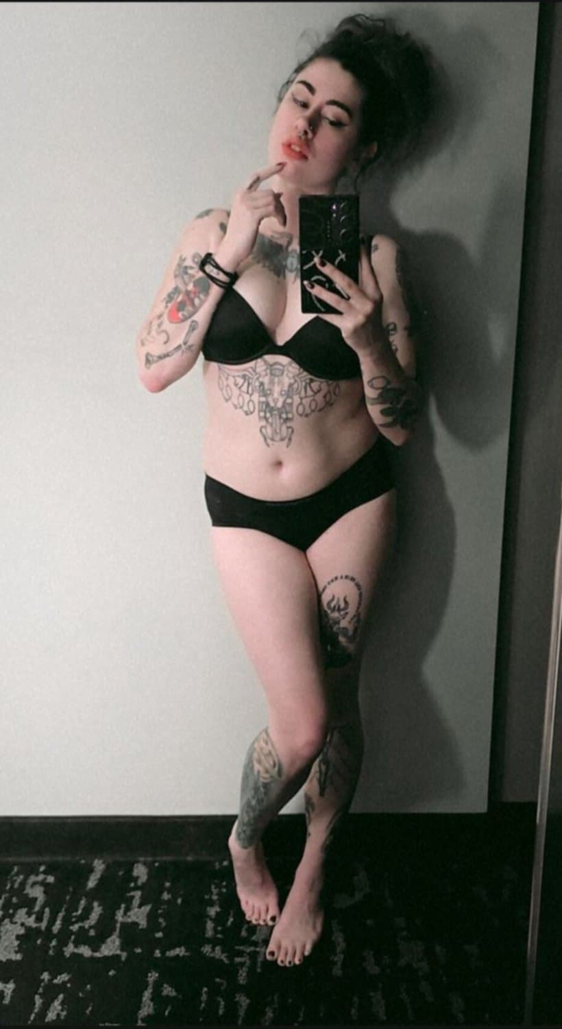 Heavily Tattooed Goth Girl