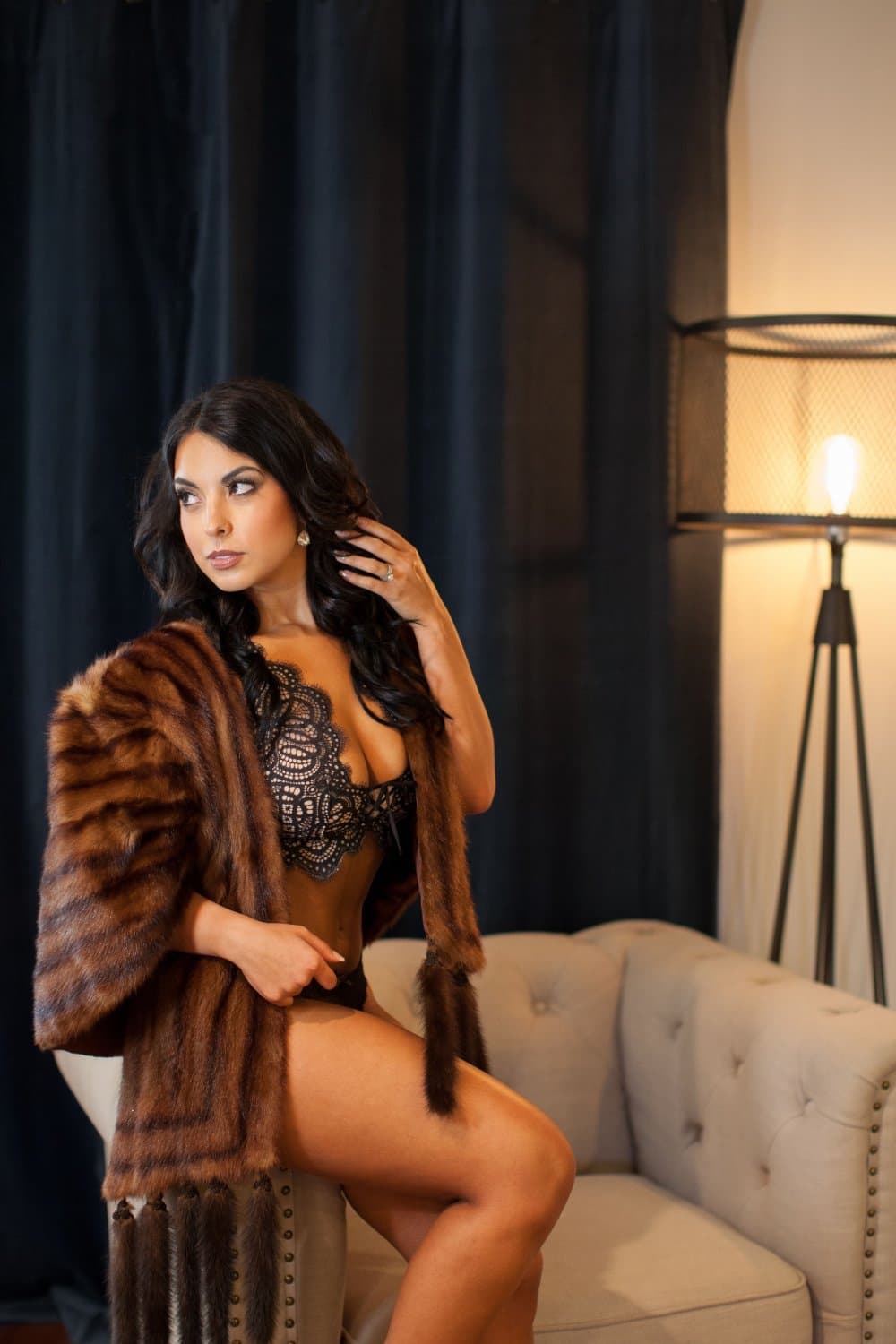 hermosa belleza de grandes tetas Boudoir