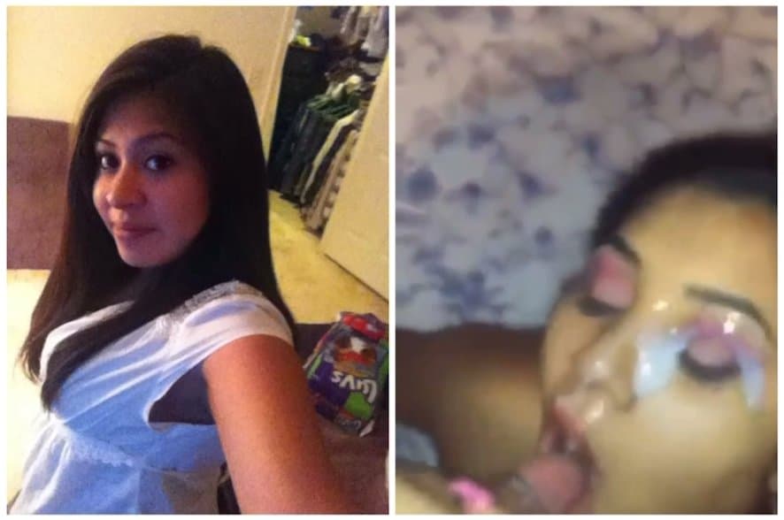 Click to view full size College guy nuts on my wife’s face and she had just finished her makeup for our date