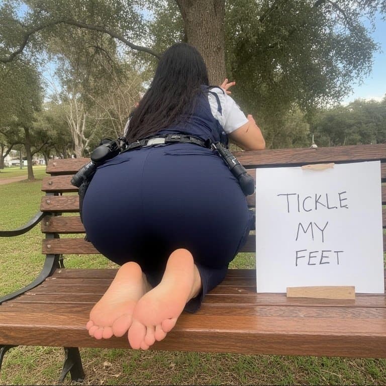 Latina officers want their bare feet tickled and played with