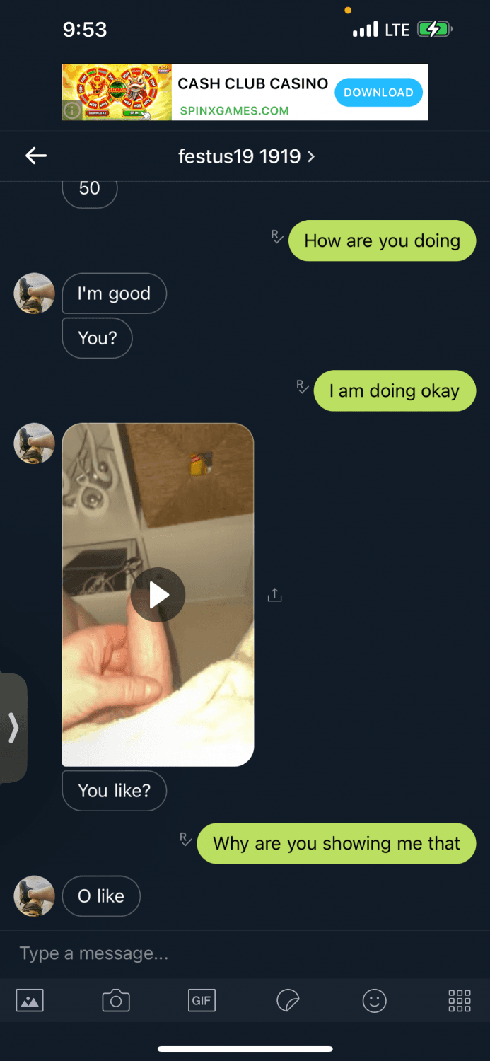 This loses try to send me his dick in an group I am in i put him on blast for everyone to see