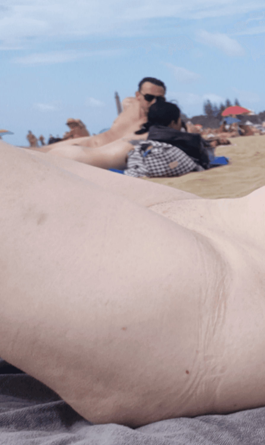 Click to view full size My shy wife enjoyed getting naked at a public beach in front of strangers