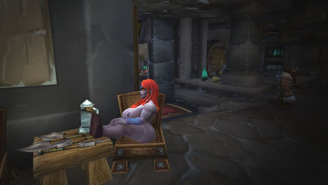 Have a drink with the dark iron dwarf slut!
