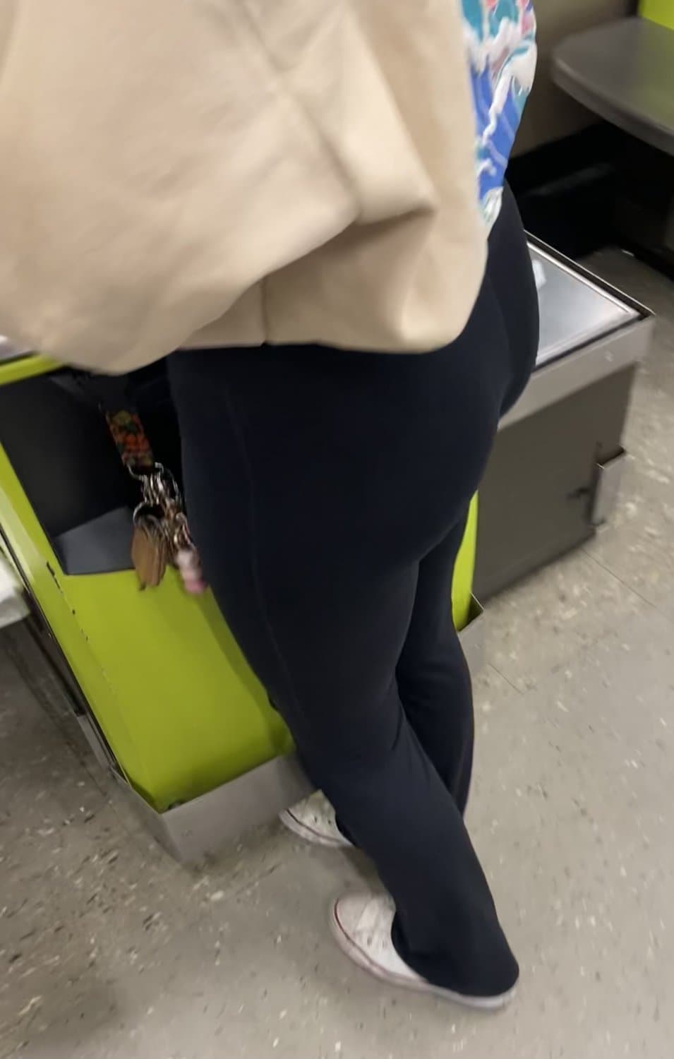 Perfect ass in black tight pants