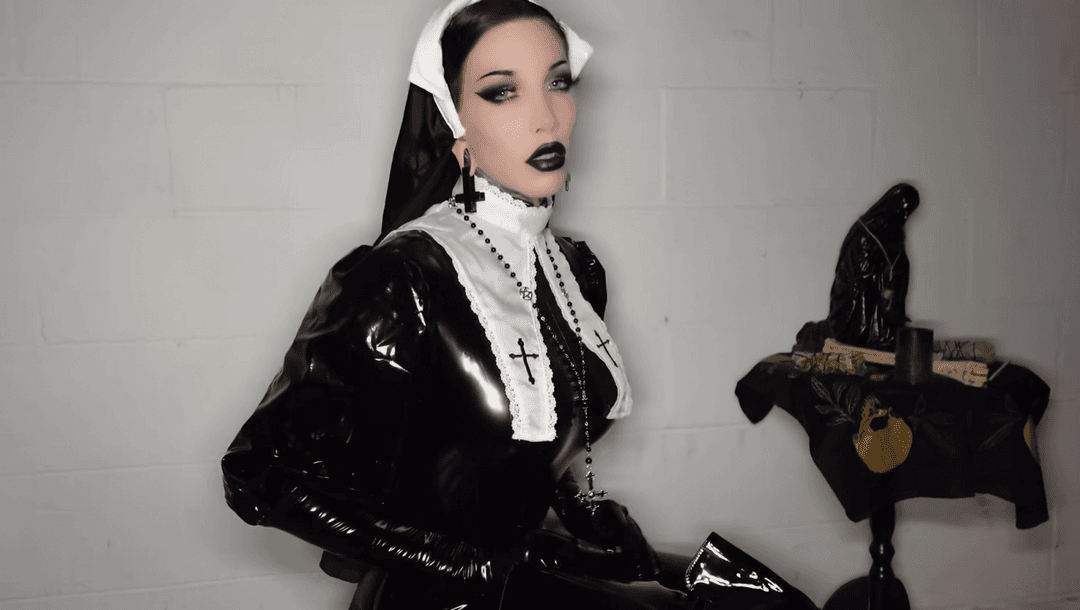 Latex Nun w/ Dildo