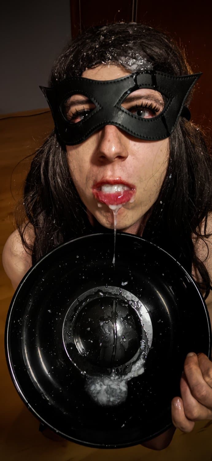 Self Bukkake with collected own cum 2 (DIIIANA)