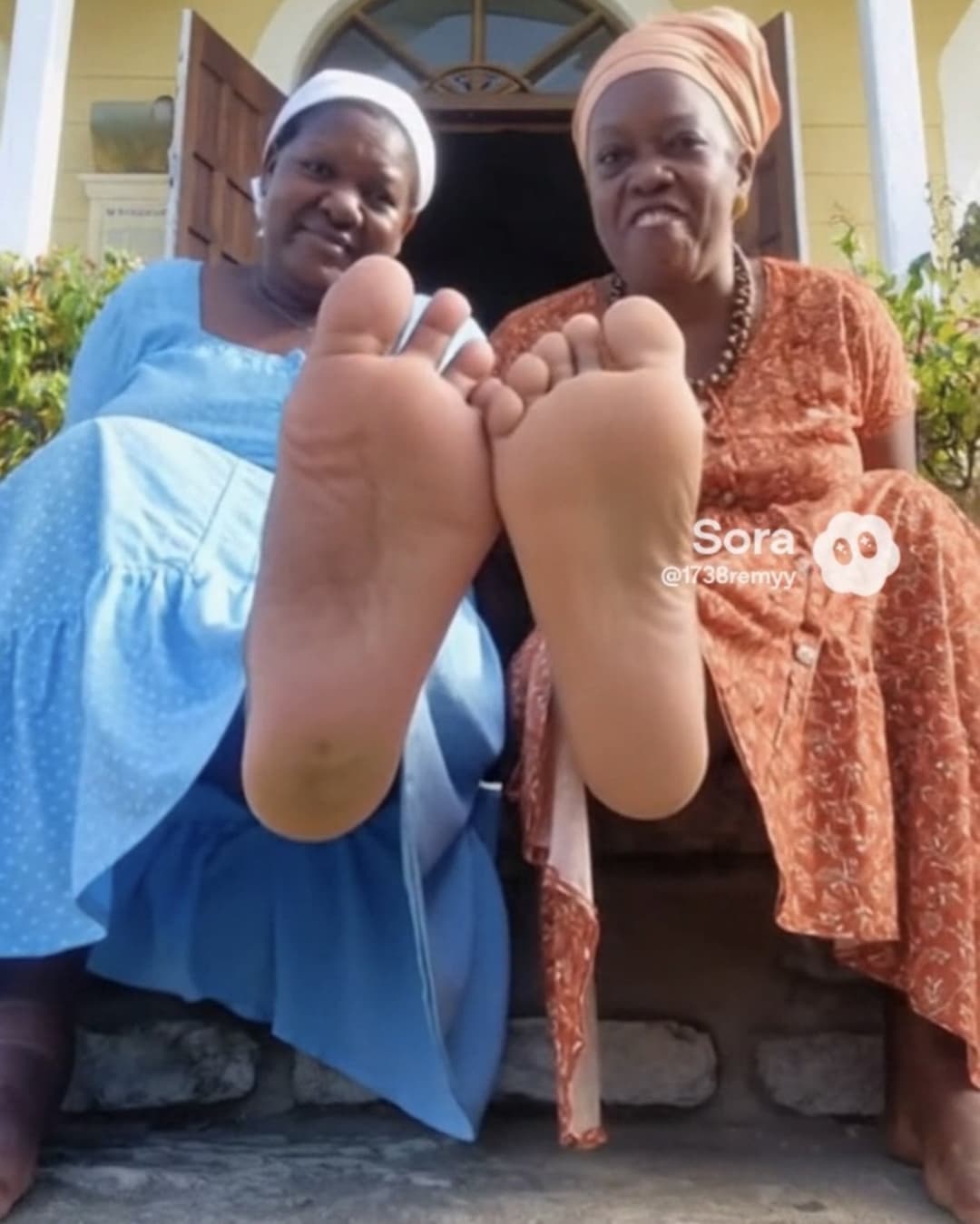 Jamaican Church Aunties Cum Pon Mi Feet Soles JOI