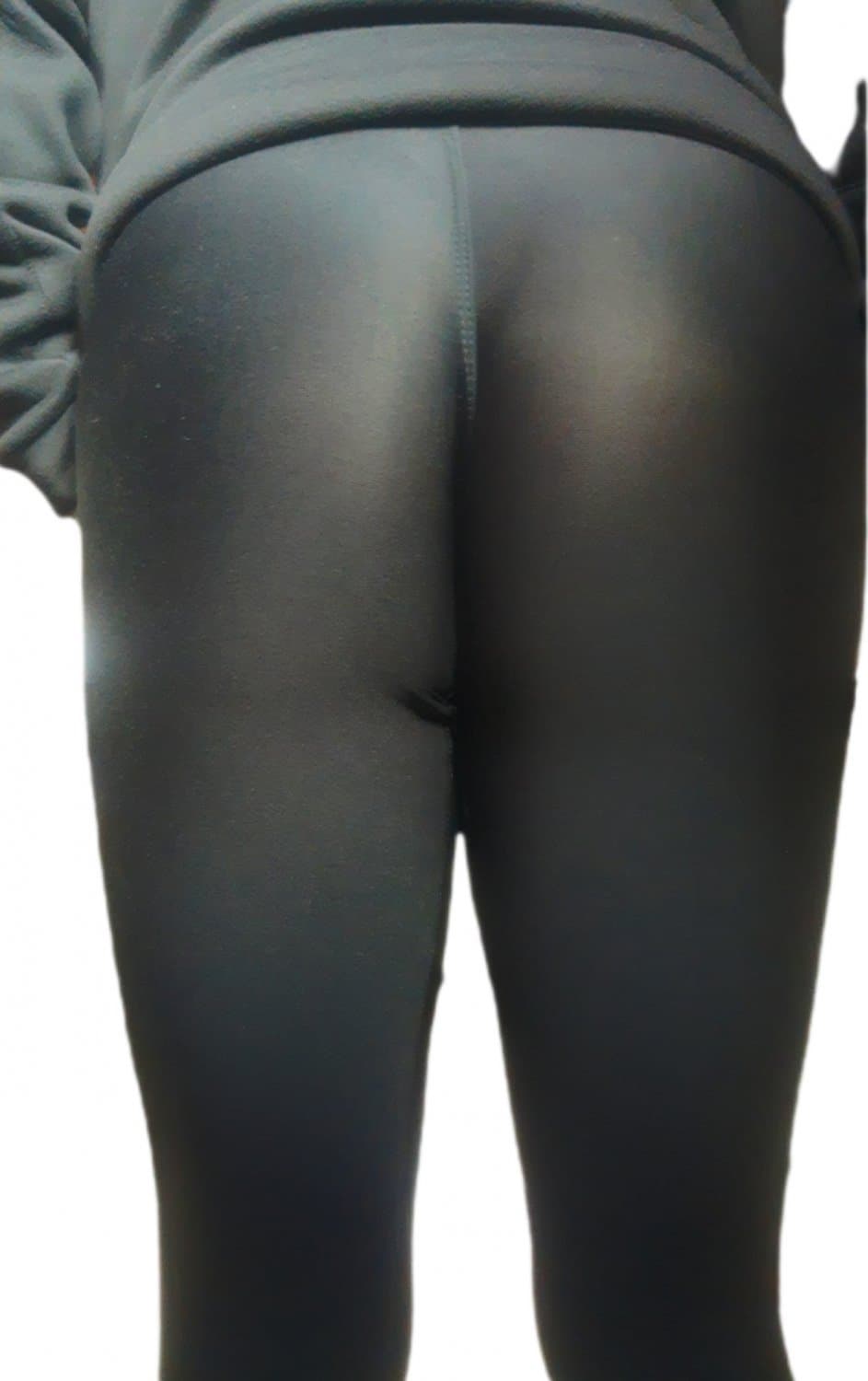 My Bubble Butt in Shiny Black Leggings