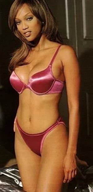 Supermodel Tyra Banks will have you craving brown sugar. Big titty black bitch is goonfuel