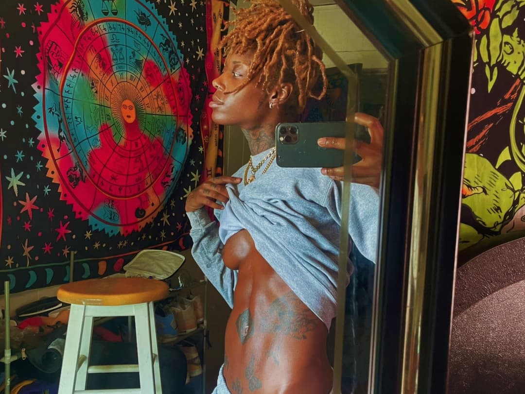 Black dyke stud ebony tomboy Tajee P2