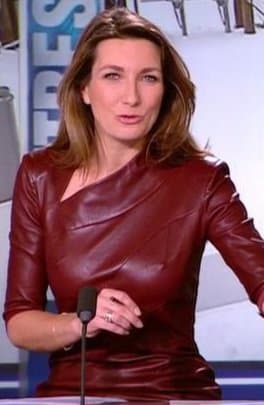 Anne clair coudray très jolie présentatrice cuir