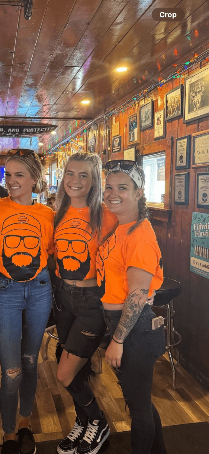 Hot Girls always go for the mean guys. Biker guy was making out with both of them as they strokedhim