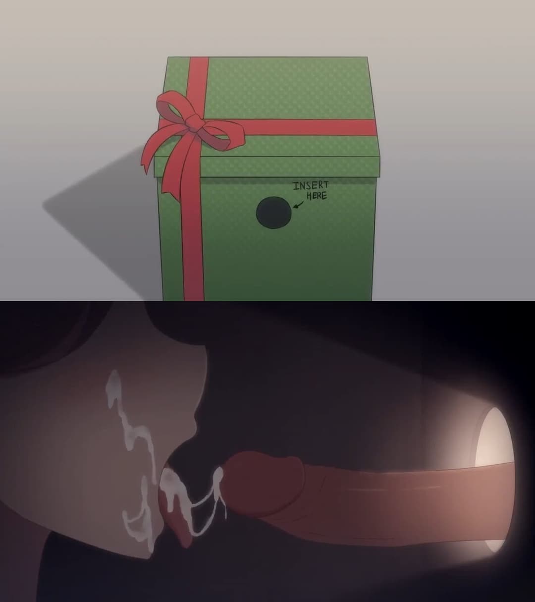 Secret Santa Blowjob | cartoon animated blowjob gloryhole glory hole cumshot facial christmas