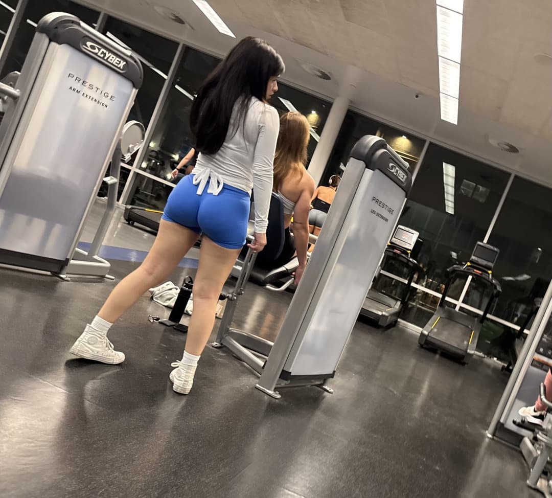 Creepshot blue Gym shorts at the Gym