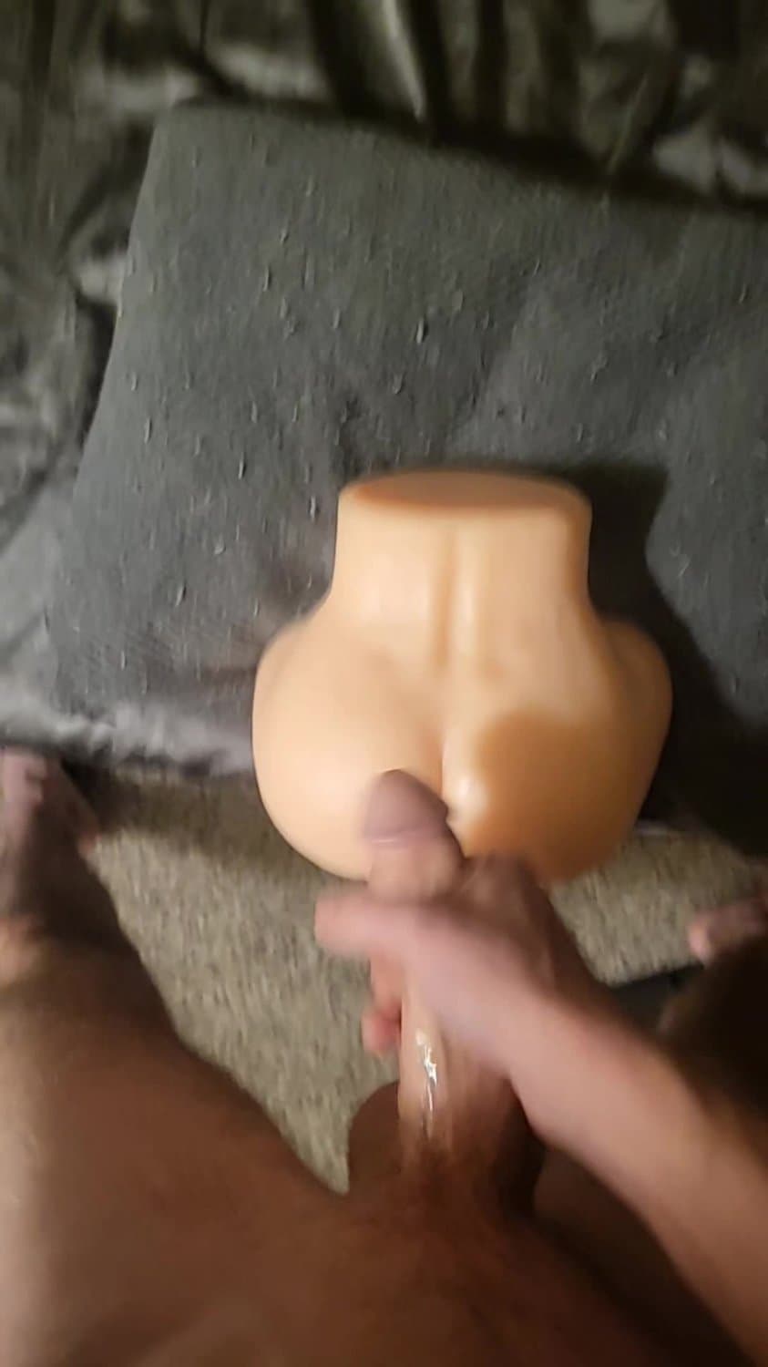 Jerkoff and anal with sex toy