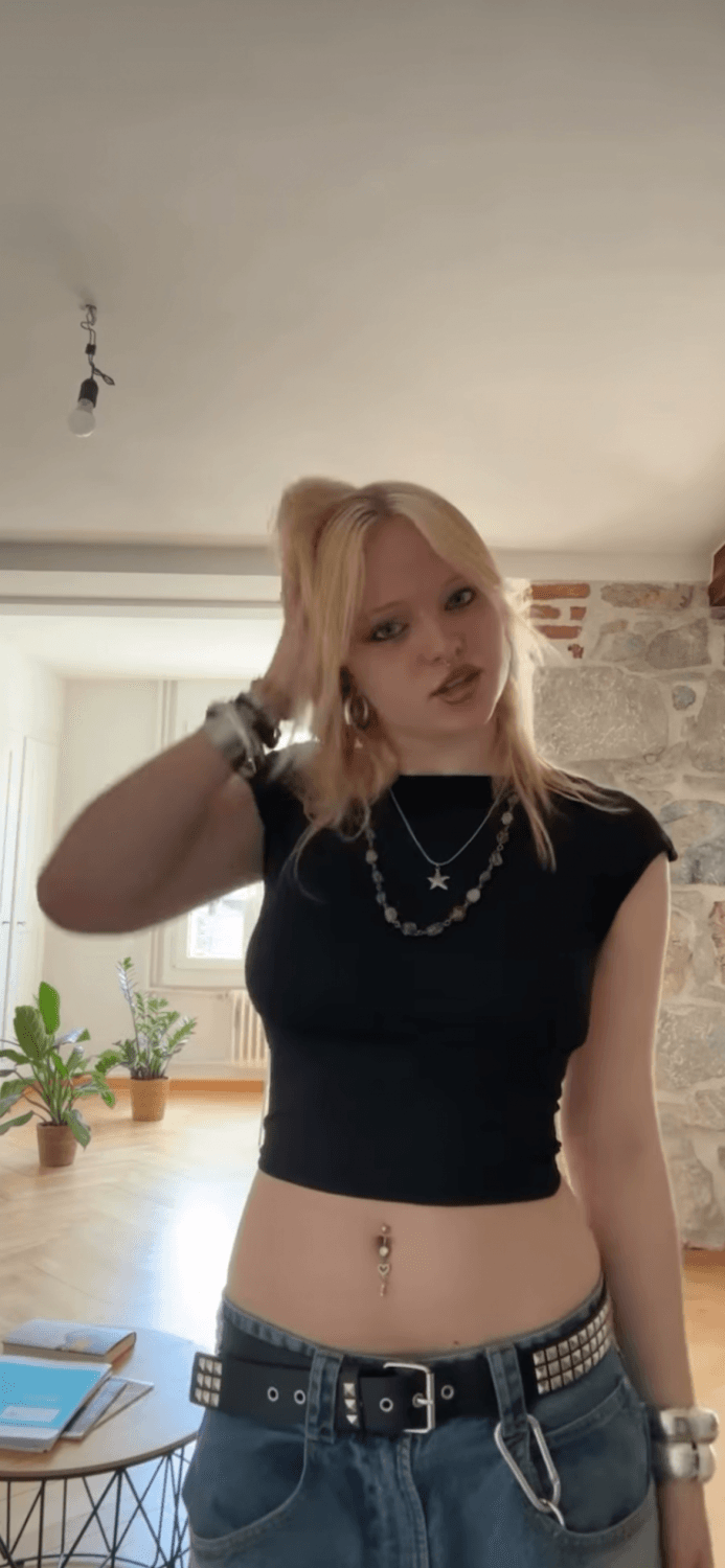 hot teen slut, blonde, gothic. Shes hot