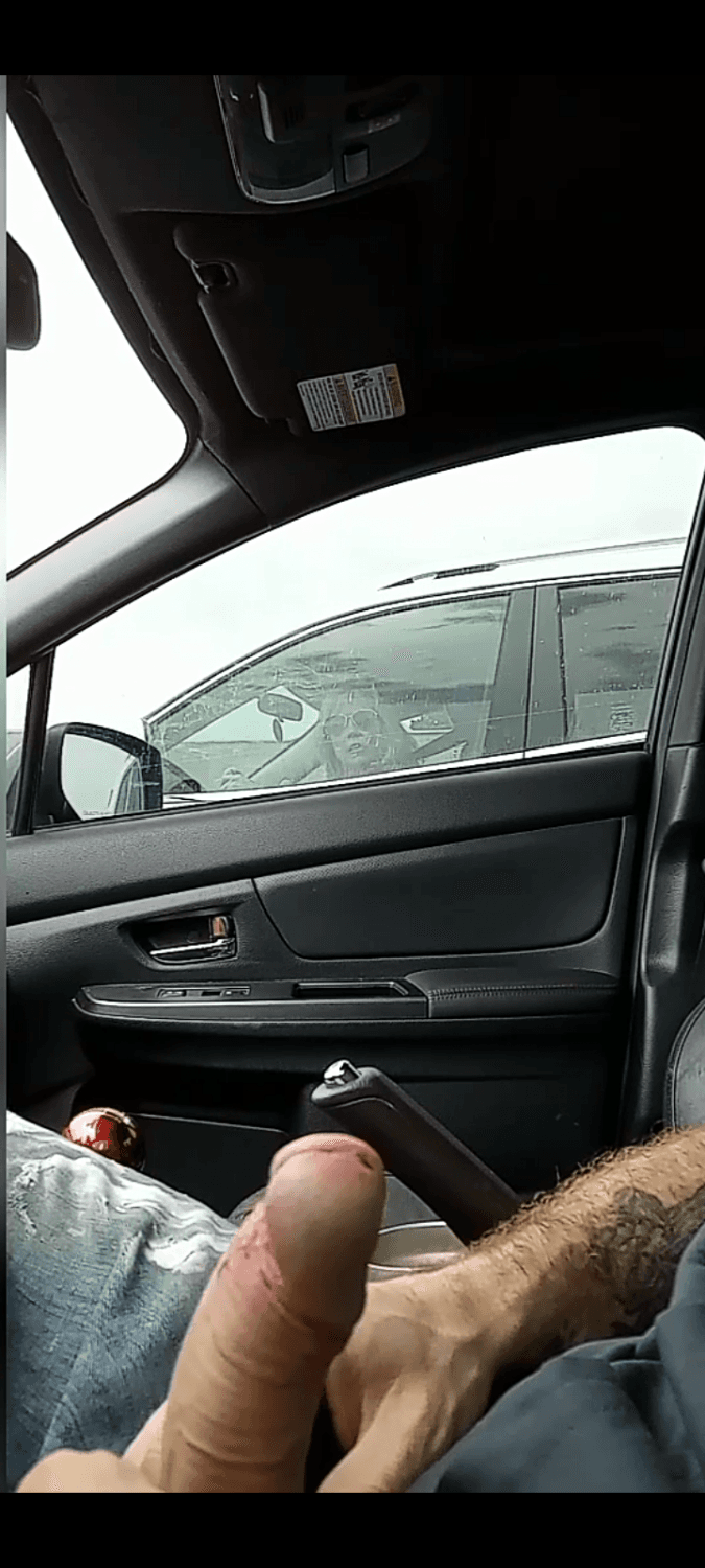 Car flash older milf