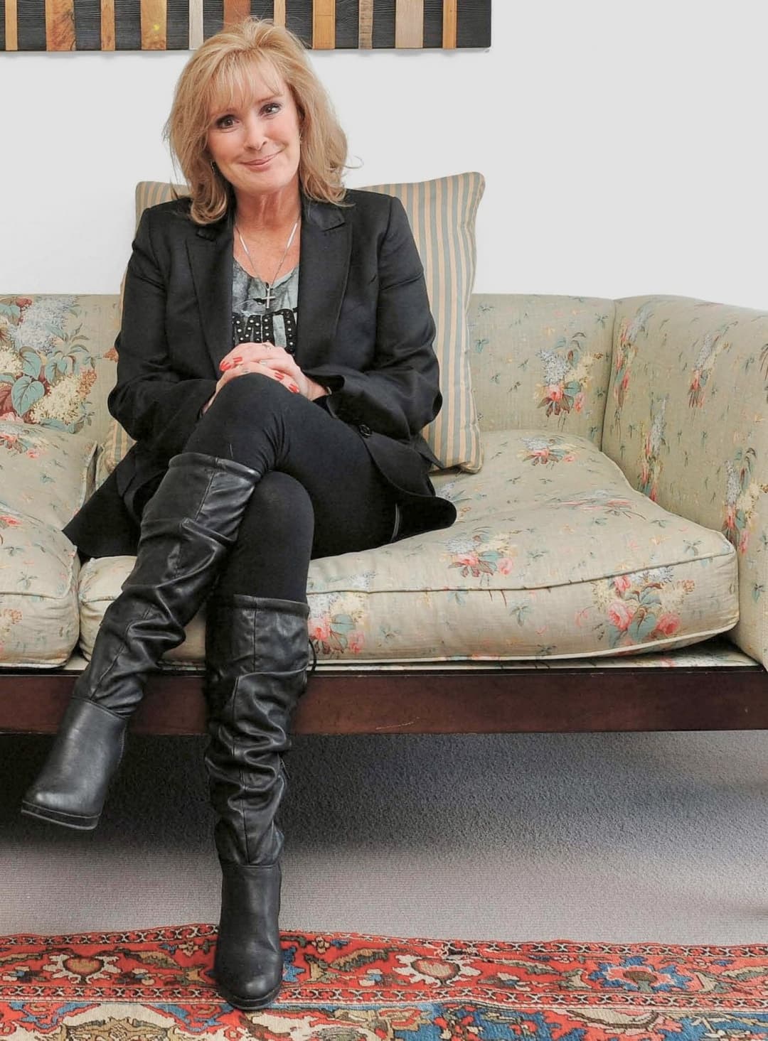 Beverley Callard - Leather Knee Boots