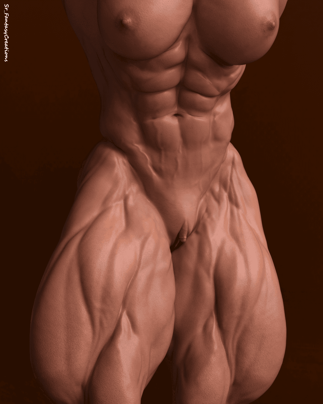 Nude Ms Olympia, mandatory muscle touching & feeling