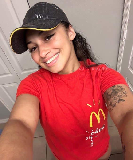 Mcdonalds worker riding