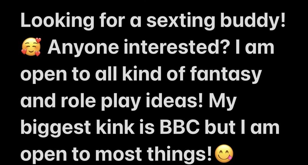 Anyone in the mood to sext?!?