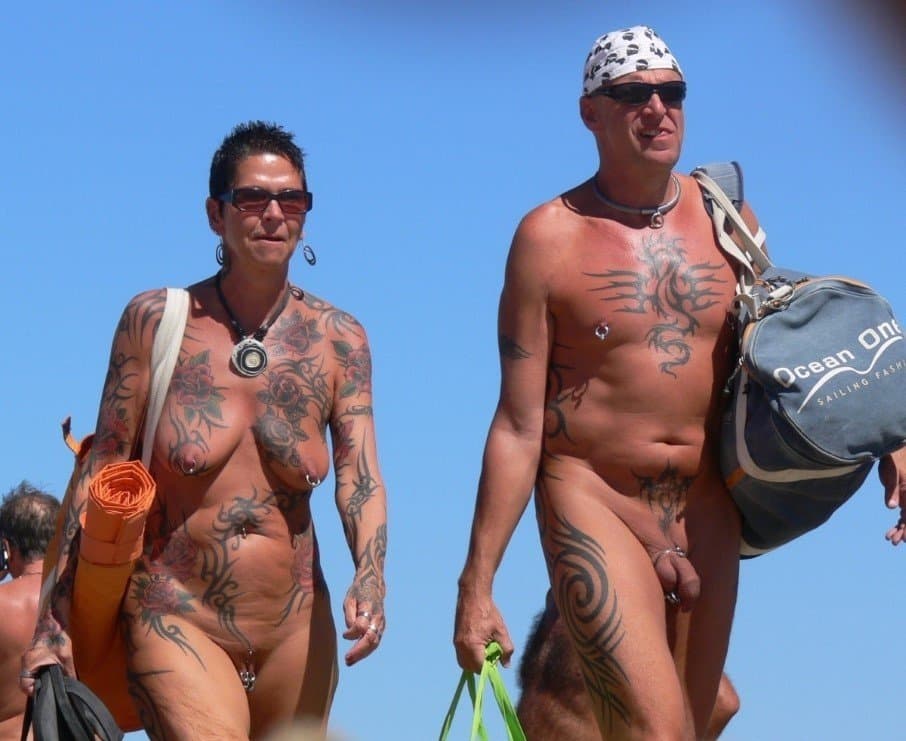 Naked couples outdoors 7