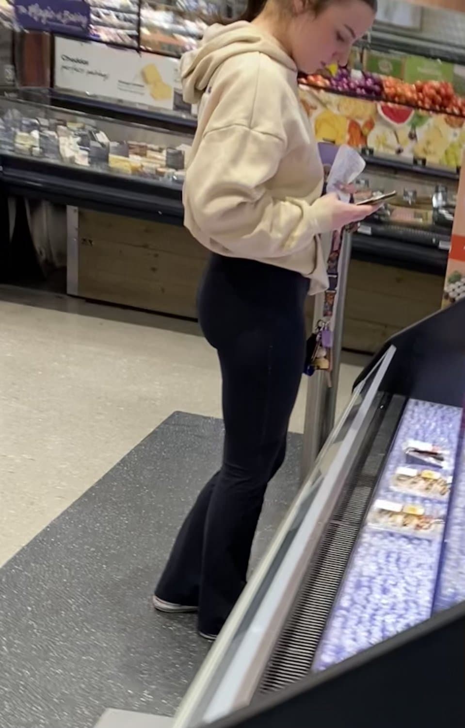 Perfect ass in black tight pants