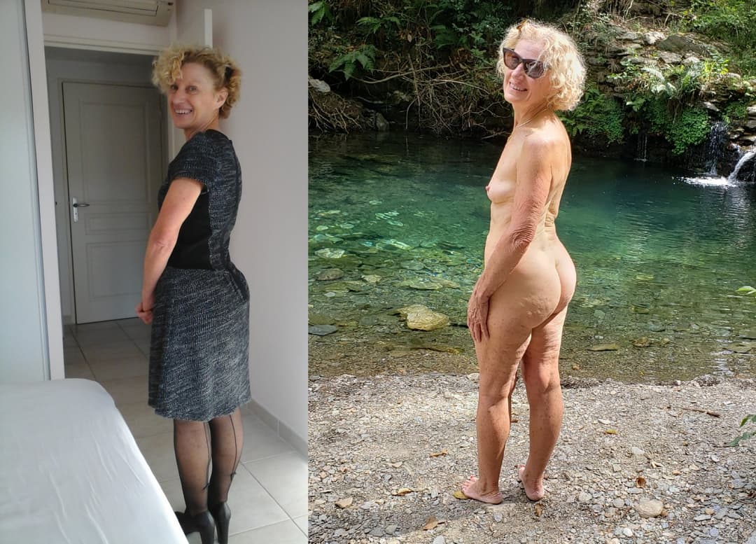 Nurse Solange dressed indoor undressed ooutdoor (2)