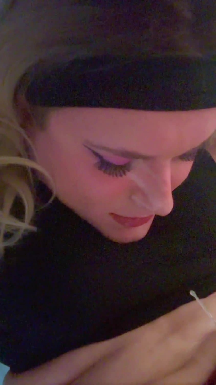 Sissy cumslut receives self facial